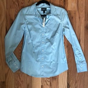 NWT Jcrew stretch perfect blue button down